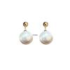 Large Pearl French Dangle Earrings: Retro Hong Kong Style, Light Luxury Bridal Accessories