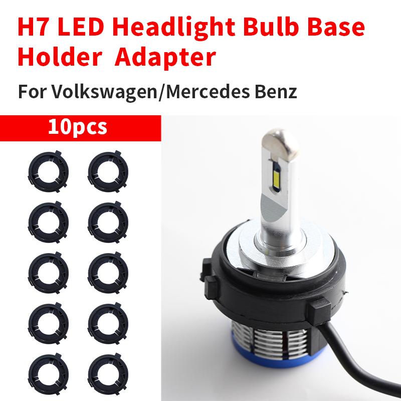 

10PCS For VW Golf 6/Multivan/Touran/Sharan/Scirocco H7 LED Headlamp Holders Light Adapter Base H7 Bulb Socket Car Accessories