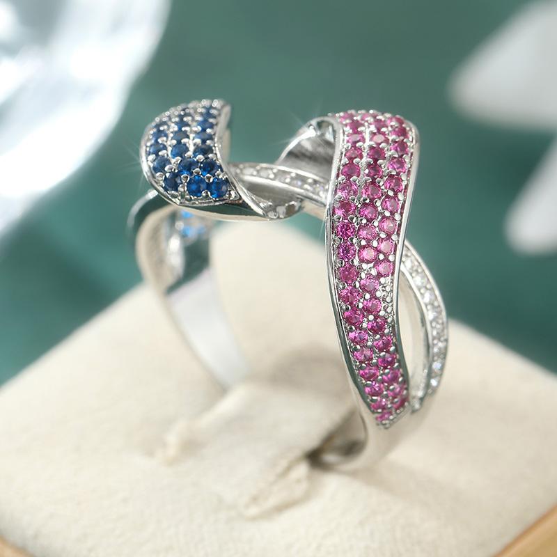 Vintage Full Paved Synthetic Zirconia Silvery Plated Wide Rings for Women s Fashion Sparkling Banquet Party Jewelry Accessories 7&Silver Plated