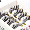 10 Pairs Thick Crossing Long Natural Looking Fake Eyelashes Make Up False Lashes