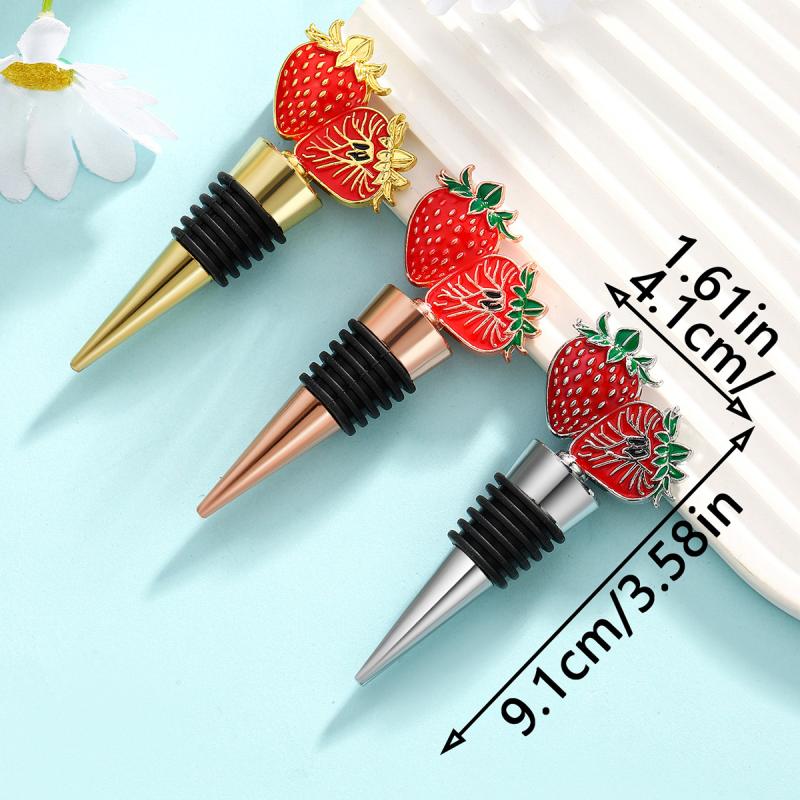 Creative Strawberry Red Wine Stopper Bottle Stopper Wine Preservation Stopper Wedding Party Birthday Gift