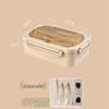 304 Stainless Steel Insulated Bento Box with Divider, Portable and Leak-Proof, Customizable Logo.