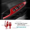 Real Soft Carbon Fiber Sticker For Hyundai Tucson TL/TLE J6 2015 2016 2017 2018 2019 2020 Car Window Lifting Panel Interior Trim