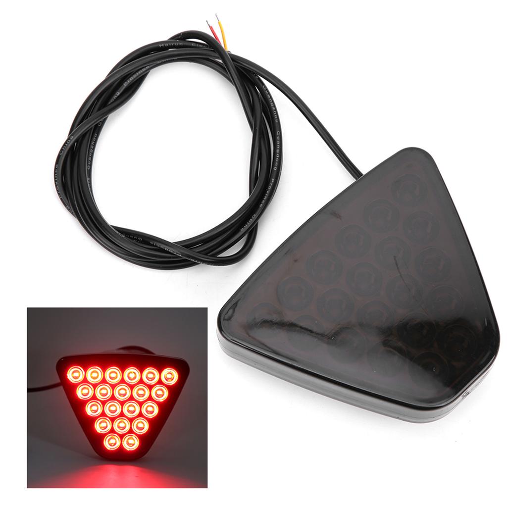12V Auto Tail Light 20 LEDs Brake Reverse Warning Lamp Flash Strobe Universal for Motorcycle ATV Truck SUVBlack