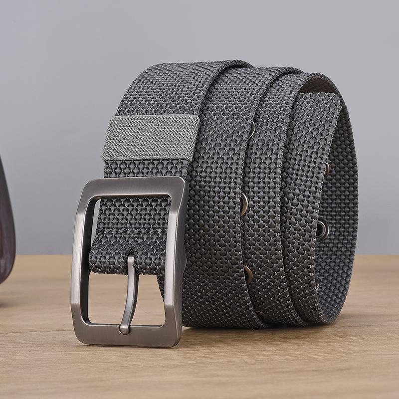 Casual Men'S Woven Belt Imitation Nylon Canvas Tactical Belt Outdoor Simple Pin Buckle Belt