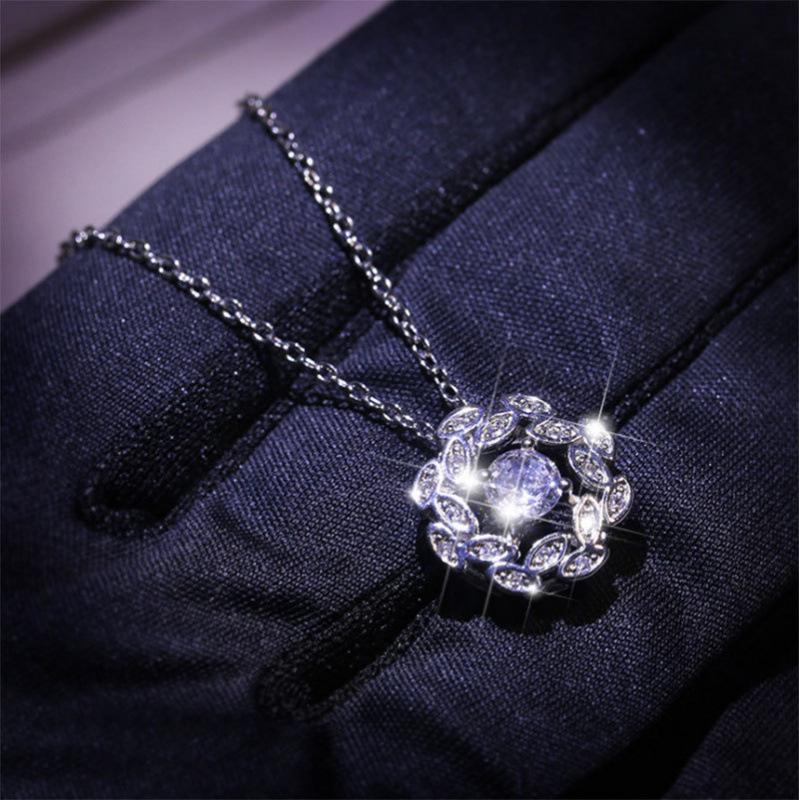 European & American Cross Planet Clavicle Necklace with Full Diamond Design - Popular Douyin Style