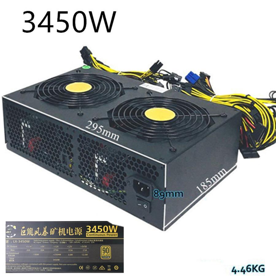 3450W ATX PSU Power Supply Bitcoin Miners psu PC Power Supply 90% High Efficiency 180-240V pico psu For BTC ETC Power Mining