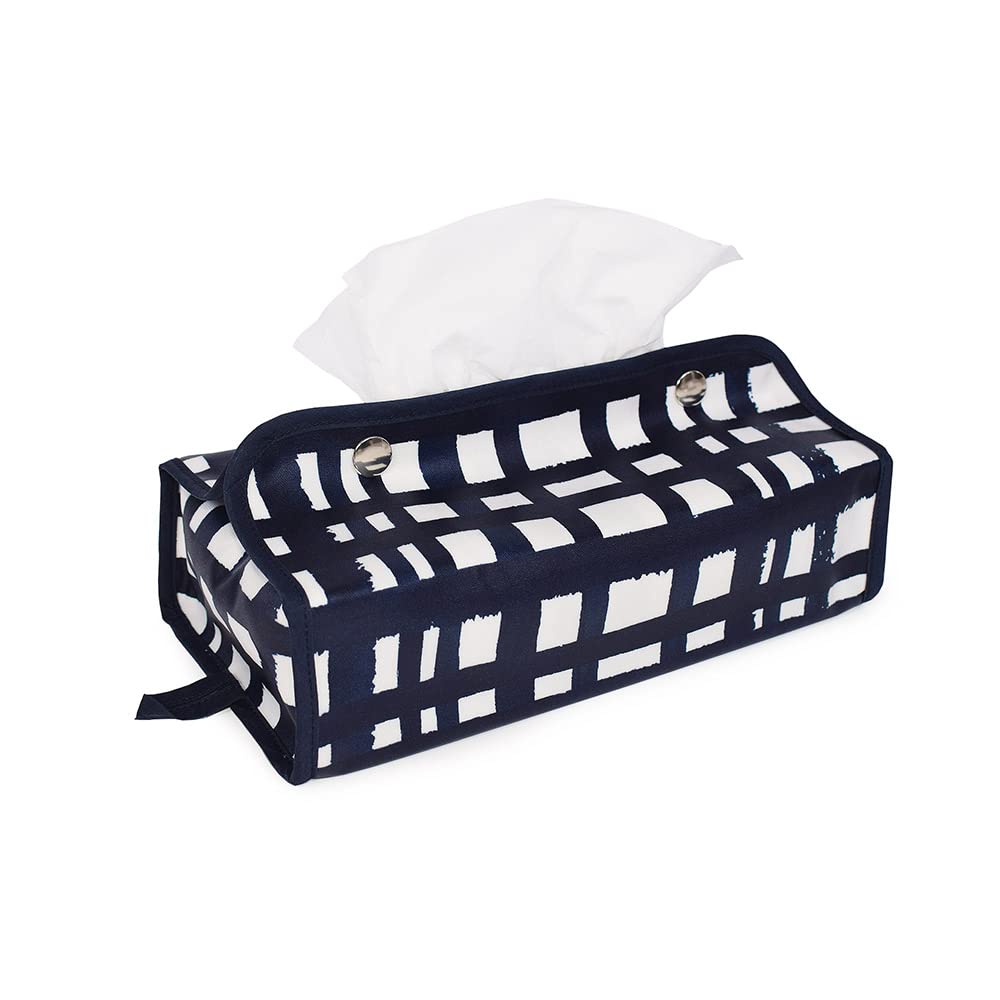

STYLE Decor Tissue Case Cover Indigo Check W2502500