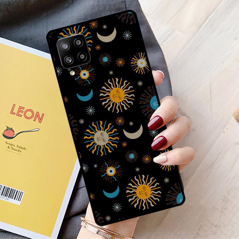 Sun And Moon Star For Samsung Galaxy A55 A35 A15 A22 A32 A52 A54 A34 A14 A53 A33 A56 A36 A26 A16 A05 A06 Case