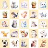 50 Plant Watercolor Cat Graffiti Stickers Creative Cute Ink Cat Hand Account Stickers