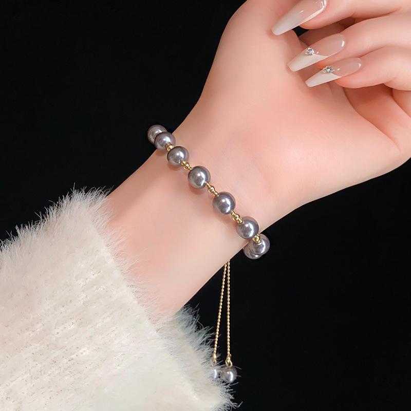 Women's Bracelet Retro Pearl Geometric Adjustable Bracelet New Versatile Bracelet Fashion Temperament Hand Accessory Girl Party Birthday Jewelry Gift