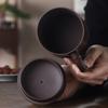 Junlixuan Zisha Cup, Yixing Handmade Original Ore Purple Clay Tea Set, Zisha Cup, Tea Brewing Cup, Bamboo Cup, 500ml