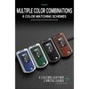 SANRILY PU Leather+Zinc Alloy 3/4 Button Remote Flip Key Fob Cover Compatible with Mazda 5 2 3 6 CX-7 CX-9 RX-8 Keyless Key Holder with Keychain