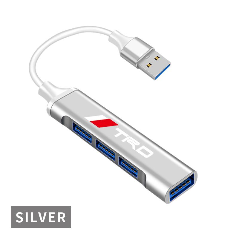 4 Ports USB 3.0 HUB TYPE-C Multi High Data Transmission Car Adapter For Toyota TRD Fortuner Chr Verso Prius Hiace Yaris Trd Corolla