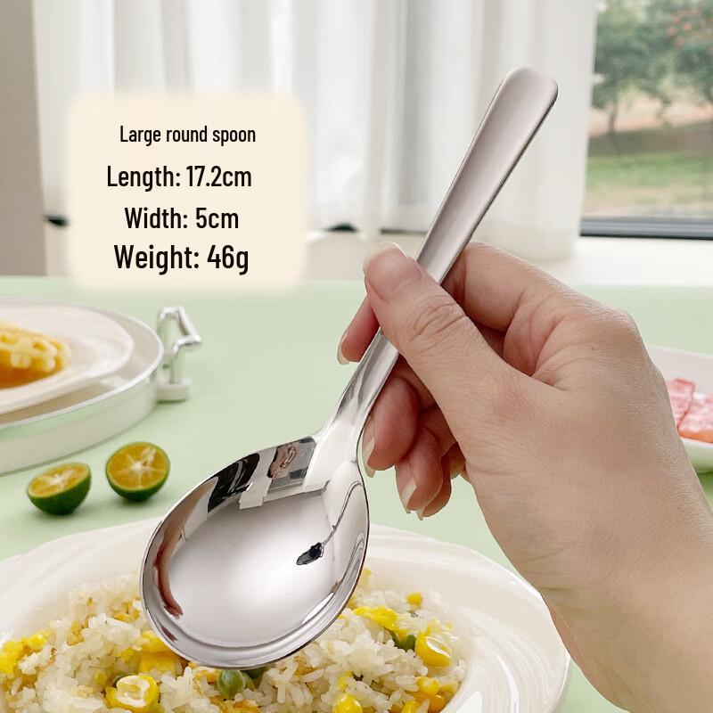 Darean 304 Stainless Steel Long Handle Soup Spoons (2-Pack)