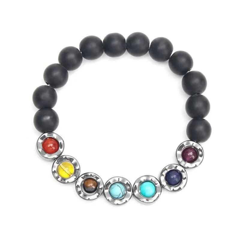 

Мужской и женский черный желчный камень, тигровые глаза, разноцветные бусы, браслет, модный очаровательный браслет из натурального камня, ювелирные изделия, подарки 5