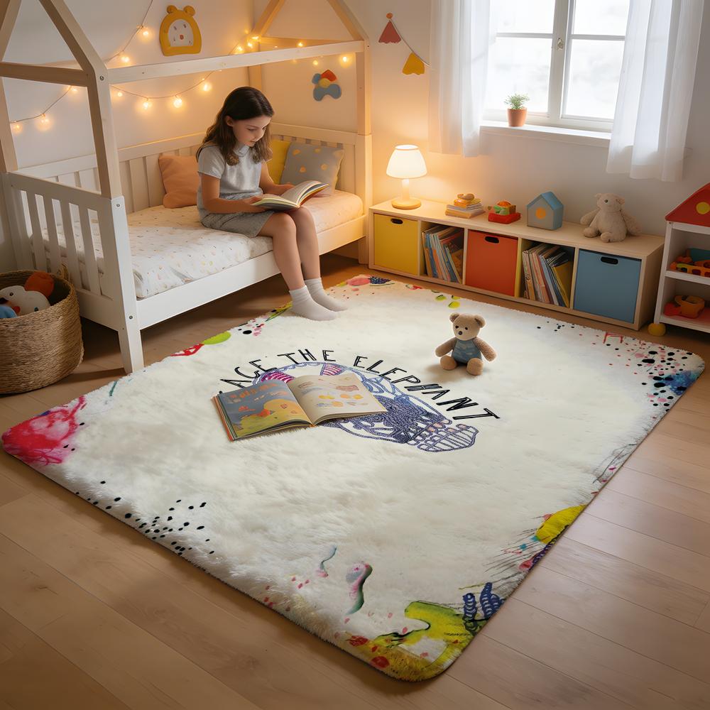 Floor Mat Soft Flannel Rug Non Slip Absorbent Mat for Bathroom Bedroom Home Decor C Cage the elephant album cover