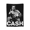 Johnny Cash Middle Finger Blanket Fleece Print Portable Lightweight Thin Throw Blanket for Bed Office Bedspreads