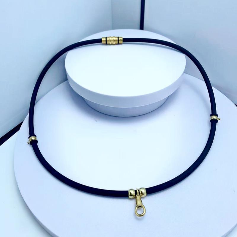 Thailand Stainless Steel Buddha Amulet Necklace with Three Silicone Pendants for Men and Women