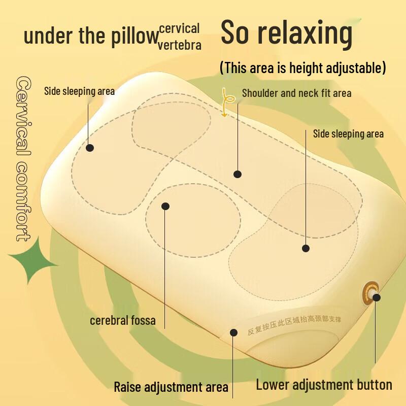 HEZHENG Ergonomic Cervical Massage Pillow