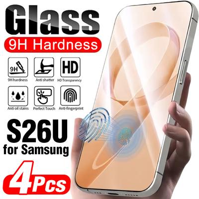 4Pcs HD Clear Glass Screen Protector for Samsung S26 Ultra Plus Tempered Glass Protection for Samsung Galaxy S26 S25 S26u S 26