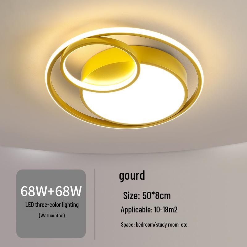 Nordic Modern LED Ceiling Light - Minimalist Black & White Design for Bedroom, Study, or Romantic Settings