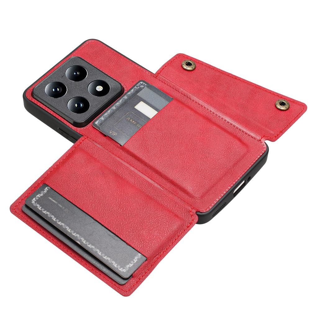 Card Holder Leather Case for XiaoMi 14T 15 Pro 14 Ultra 5G Mi Poco X7 F7 F6 X6 M6 F5 Pro Wallet Phone Cover Coque