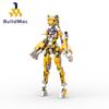 Buildmoc Creative Female Robot Mobile Suit Girl Mecha Armor Mech Model Building Blocks Bricks Toys for Children Kids Gifts