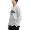 FILA X Rousseau Heritage Series Fashion Simple Comfortable Crew Neck American Sweatshirt Men sweatshirt Cloud-Mushroom-White F11M448219F-WT