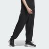 Adidas Logo Pants Solid Color Logo Thickened Cuffed Loose Knit Sports Pants Unisex Pants Black IV7589