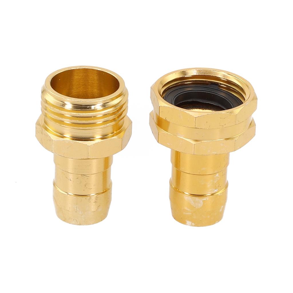 Heavy Duty Brass Mender End Repair Kit Male Female Hose Connector 3/4 Inch