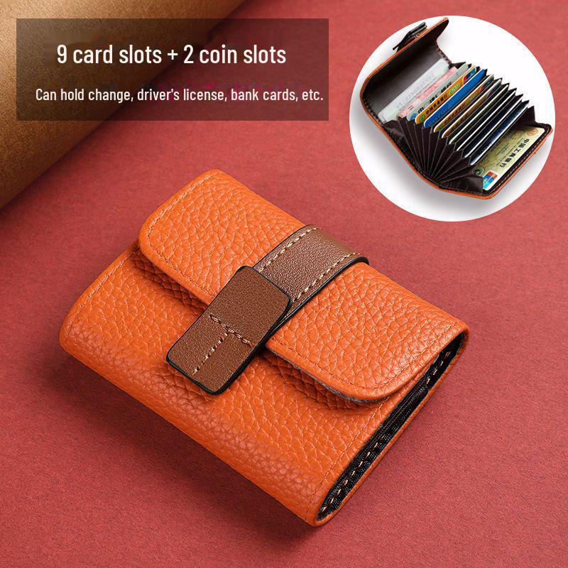 

Компактная женская визитница: Стильный дизайн, большая вместимость, антимагнитное покрытие, несколько отделений для удостоверения личности и водительских прав, функциональность «два в одном». 11 slots