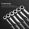 X Pattern Quick Ratchet Wrench: Labor-Saving, Angled Handle, Double-Head Design with Flower Head and Open-End Features