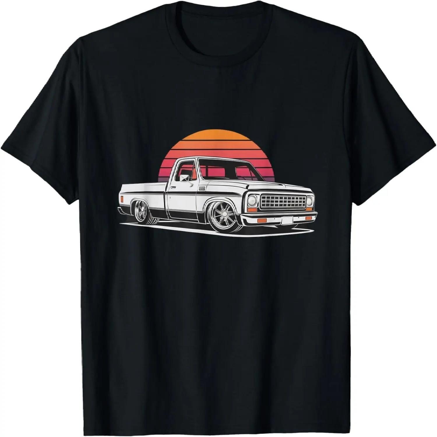Vintage 73-87 Mini C10 Truck Slammed Graphic Dad Gag Father T-Shirt S чёрный