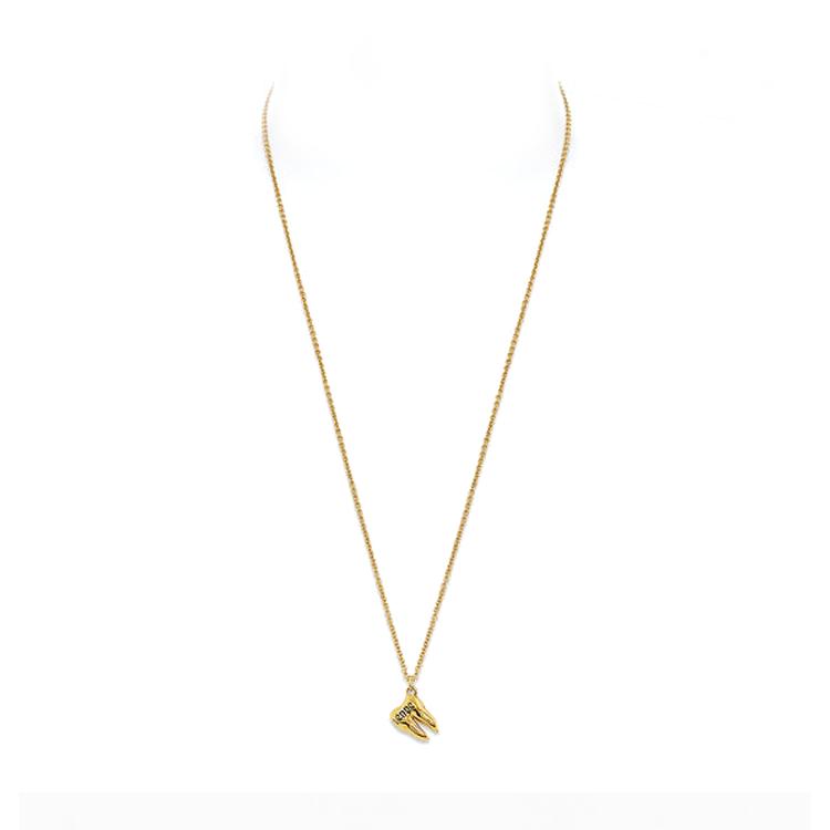 Vivienne Westwood Teeth Design Brass Necklace Men necklace Gold 8050889954439