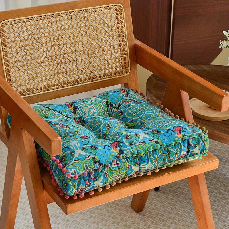 

Bohemian Tatami Cushion for Sitting, Lazy Stool for The Floor,Home Balcony Window Seat Cushion,Soft Mat for The Floor,large бірюзовий