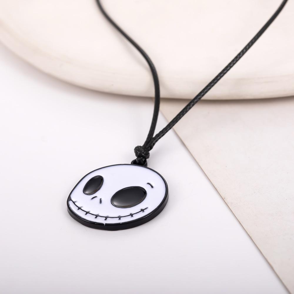 Halloween Totenkopf Geist Anhänger Verstellbares Lederarmband