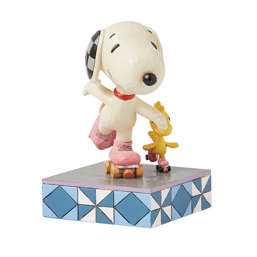 JIM SHORE Snoopy Woodstock Roller Skates 6016267 &