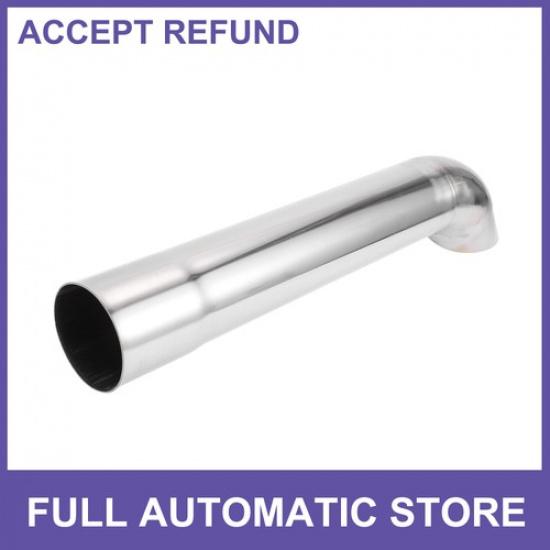 201  Inlet T304 Stainless Steel Turn Down Exhaust Tip 405mm Silver Tone