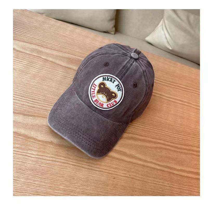Pink Love Cat Baseball Cap Female Curved Brim Soft Top Cap Cute Hat Trendy Female Sun Protection Shade Show Small Face