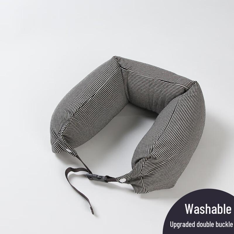 Shangqi WJ Japanese Style Striped Travel Neck Pillow One Size
