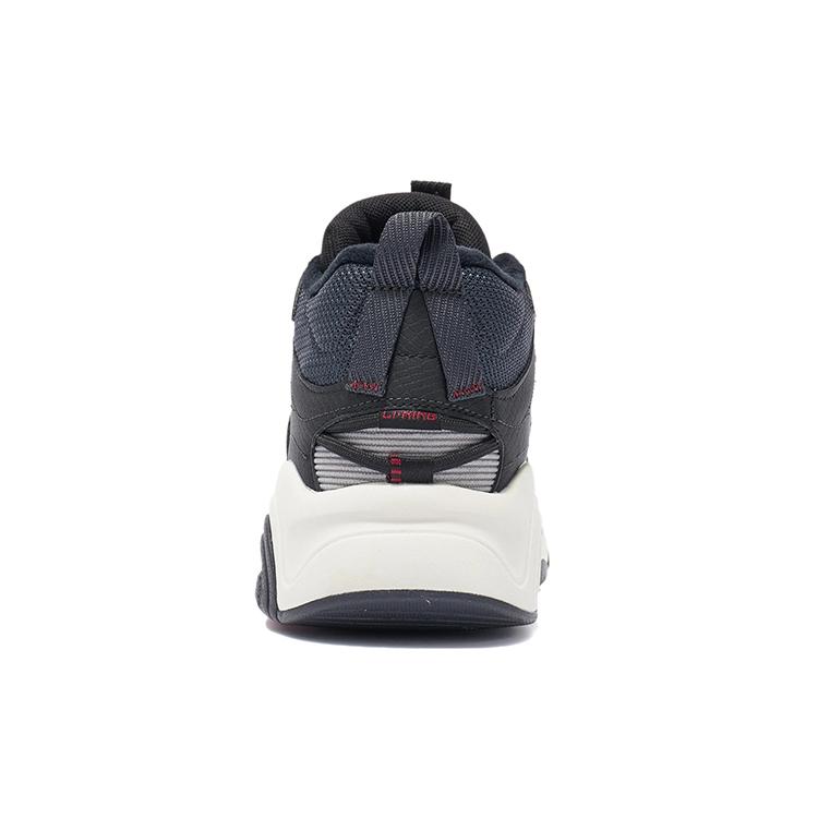 Li Ning Warm Front Trendy Leather Cushioning Slip Resistant Abrasion Resistant Thermal Rebound Mid top Running Shoes AGLR239-2