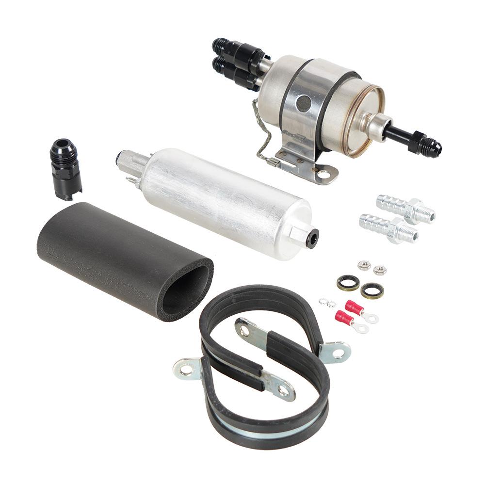 Fuel Filter & Regulator EFI Inline Fuel Pump Fitting Kit For LS -6AN Engine Swap