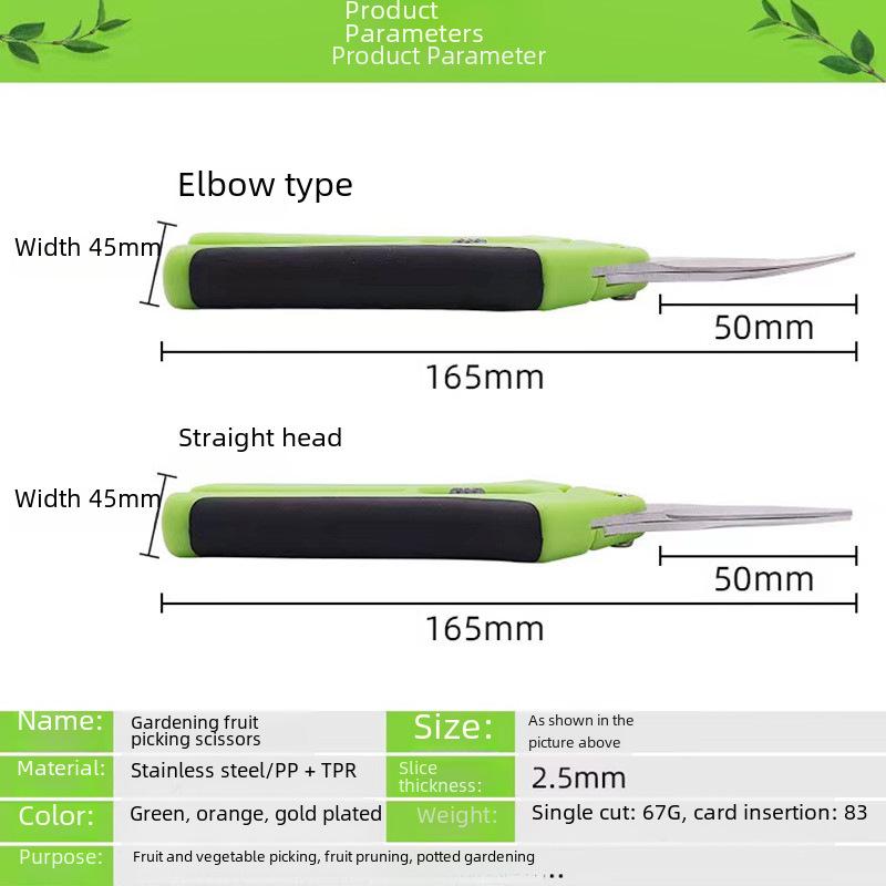 Stainless Steel Tilted Head Fruit Thinning and Pruning Shears