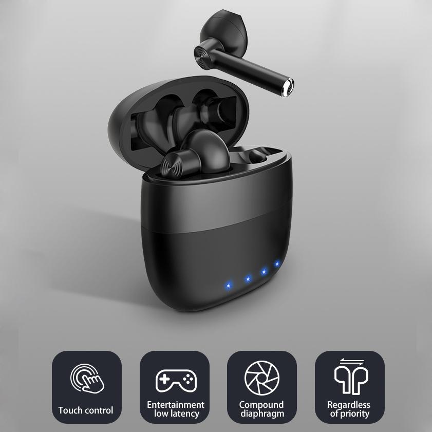 Auricolari Bluetooth Bcmaster Bc-T05 Ear Buds Ipx5 Neri Cuffie per Sma-  CommercioVirtuoso.it