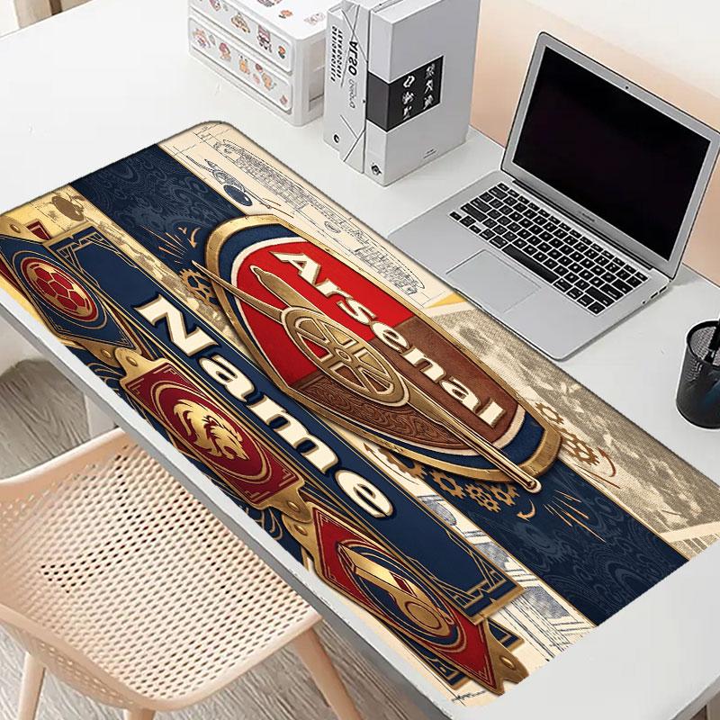 Özel İsim Kişiselleştirilmiş Arsenal F.C Desenli Mousepad, Dizüstü Bilgisayar Masa Matı, Ev İçin Dekoratif Masa Matı Klavye Altlığı Hediye