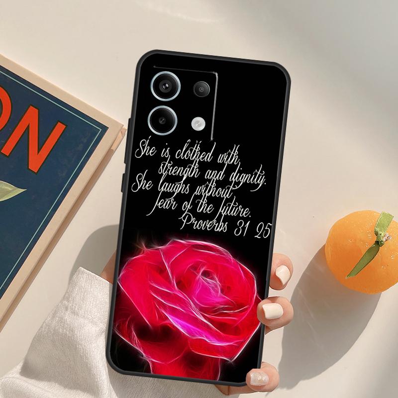 Christian Jesus Christ Bible Verse Funda For Xiaomi Redmi Note 14 13 Pro 9 10 11 12 9S 10S 11S 12S Redmi 13C 10C 12C 14C Case