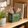 Wood Bookmark Storage Box Book Shaped Desktop Storage Box Pen Container  Home Office Decor