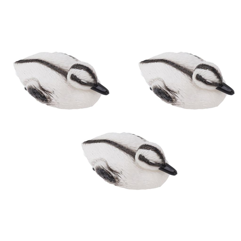 3Pcs Floating Yellow Duckling Realistic Plastic Duck Fish Pond Ornament for Garden Swimming Pool