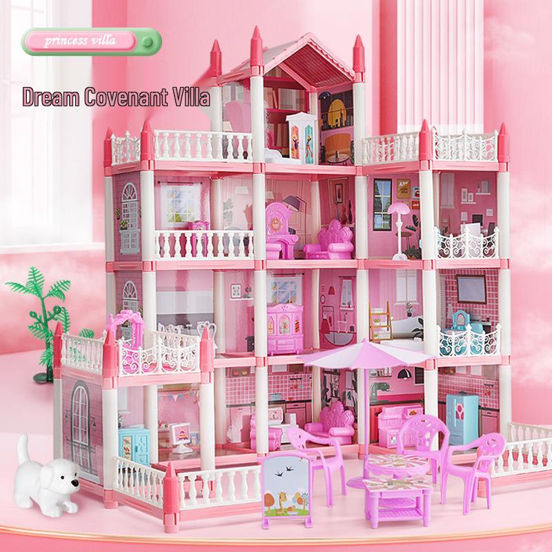 DIY Princess Dollhouse Castle Villa for Girls